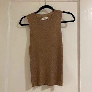 Mango Gold Thread Tank Top